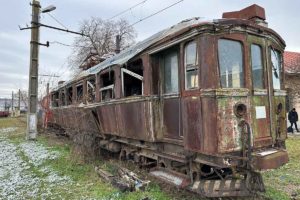 Straßenbahnmuseum Ghioroc verfallener Wagen